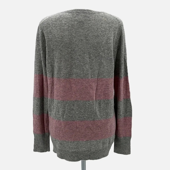 Banana Republic x Filpucci Italian Yarn Crew Neck Fitted Striped Sweater -Medium - Picture 4 of 6